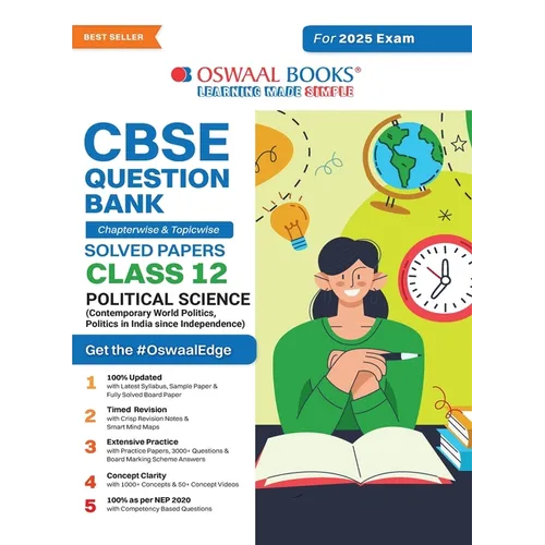 Oswaal CBSE Question Bank Class 12 Political Science, Chapterwise and Topicwise Solved Papers For Board Exams 2025 - Paperback
