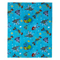 Disney Toy Story It's Play Time Blue, Green, Red and Yellow Woody, Buzz and The Toys Super Soft Toddler Blanket