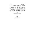 History of the Lost State of Franklin - Paperback