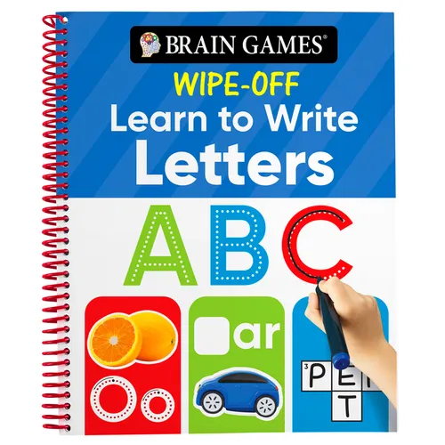 Brain Games Wipe-Off - Learn to Write: Letters (Kids Ages 3 to 6) - Spiral