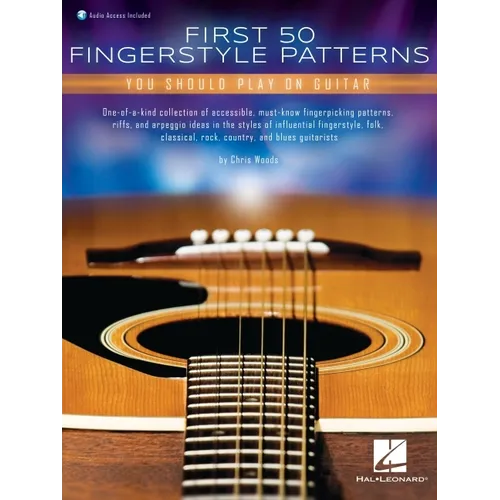 First 50 Fingerstyle Patterns You Should Play on Guitar (Book/Online Audio) - Paperback