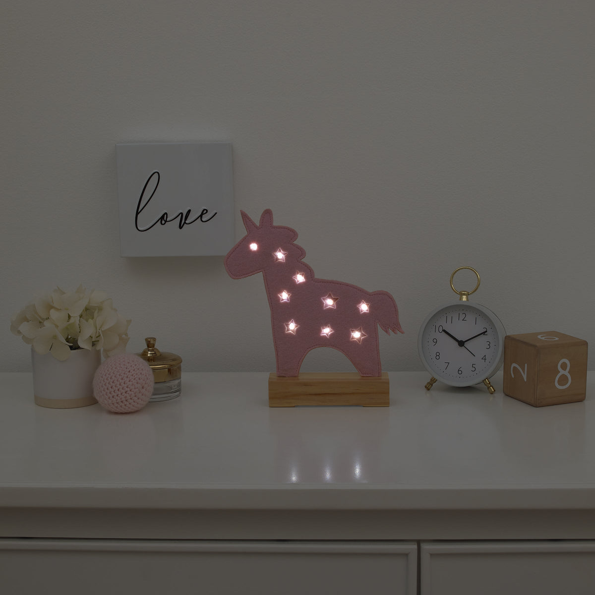 Pink Unicorn Lighted Nursery Decor
