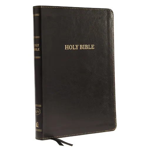 KJV, Thinline Bible, Large Print, Imitation Leather, Black, Indexed, Red Letter Edition - Imitation Leather
