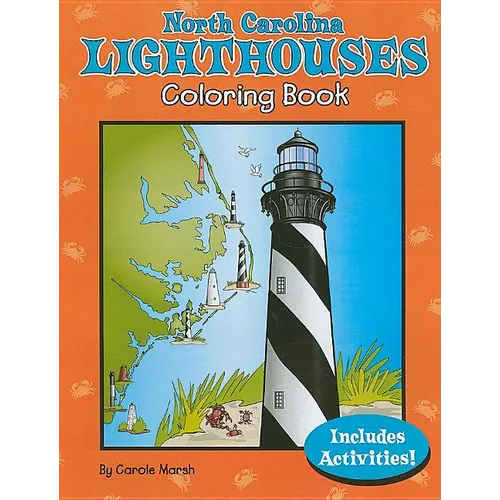 North Carolina Lighthouses Coloring Book - Paperback