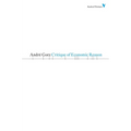 Critique of Economic Reason - Paperback
