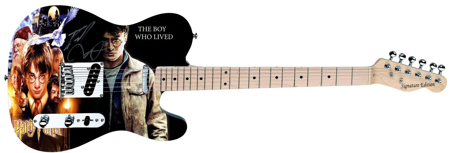 Harry Potter Daniel Radcliffe Signed Graphics Photo Guitar ACOA LOA