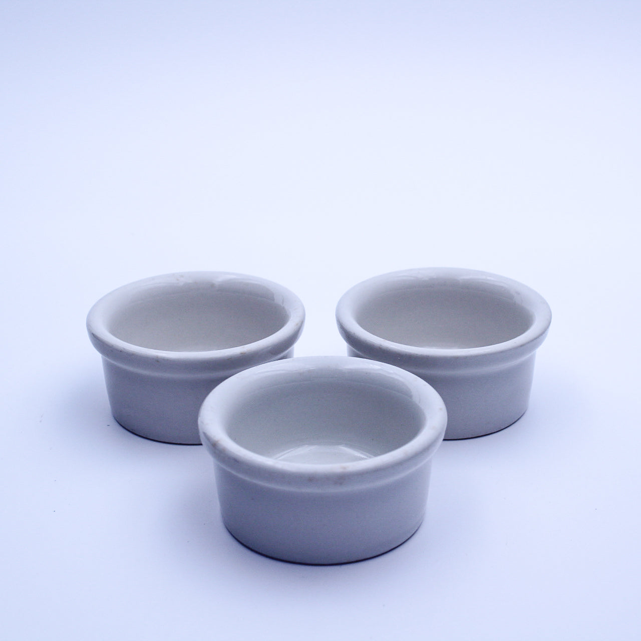 Hall China #362 White Ceramic Ramekin Set - Compact Serving