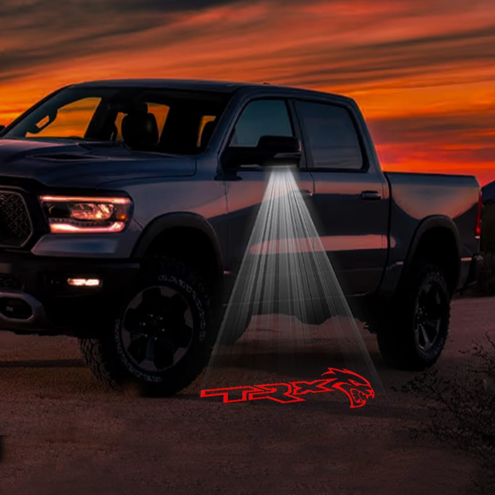 RAM 1500 3rd/4th/5th Gen Premium Side Wing Mirror Puddle Lights Various Designs 2002-2026