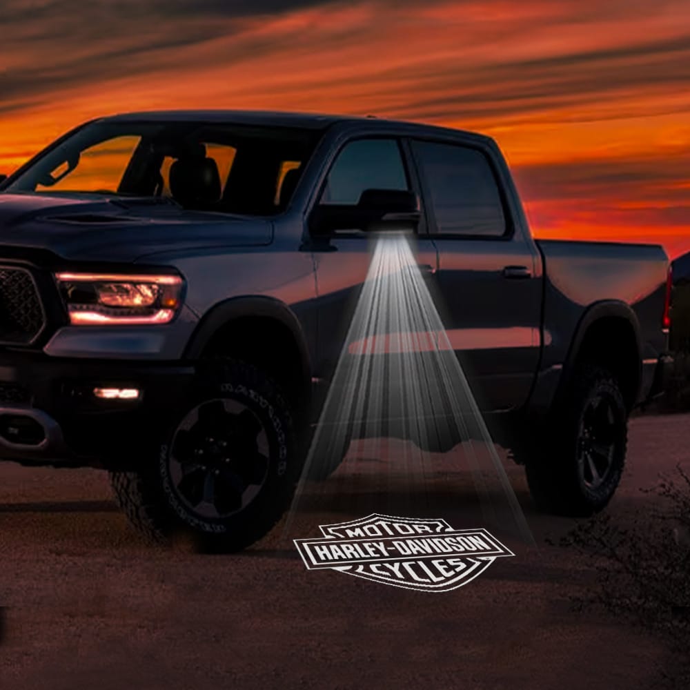 RAM 2500 3rd/4th/5th Gen Premium Side Wing Mirror Puddle Lights Various Designs 2003-2026