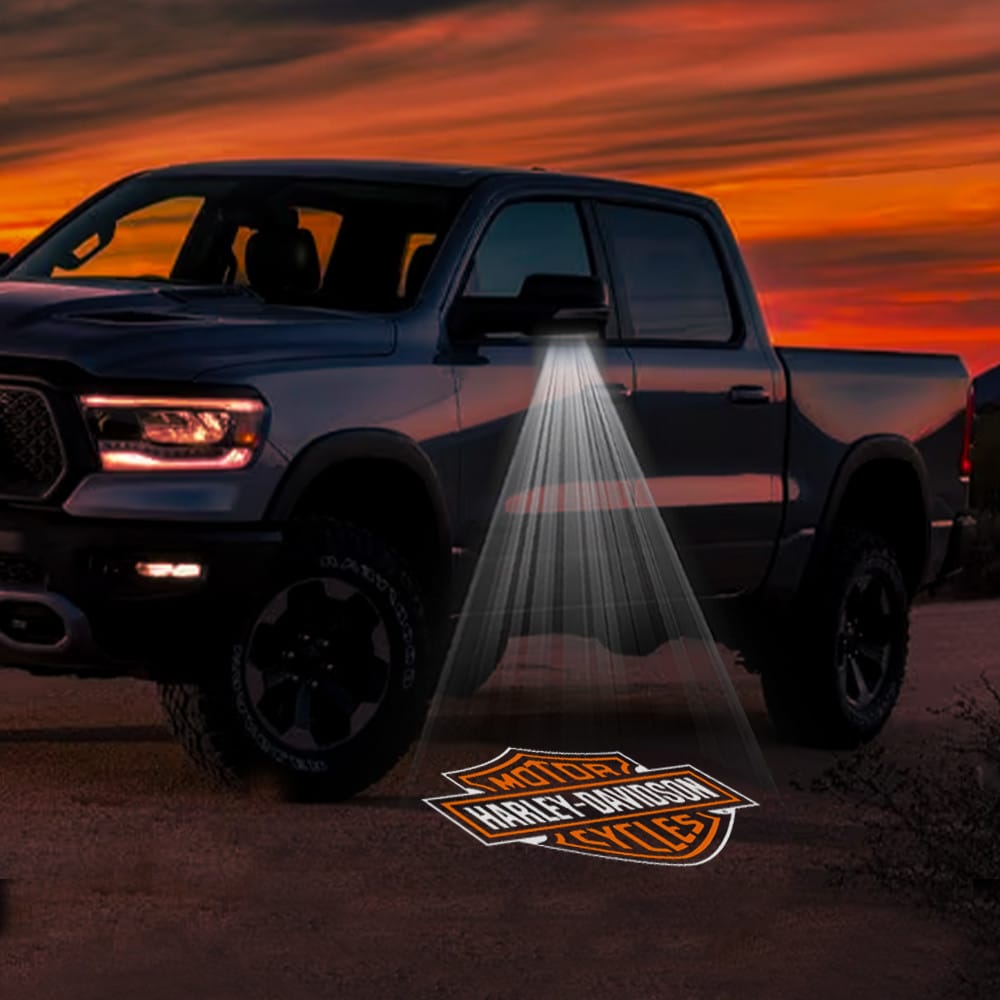 RAM TRX Premium Side Wing Mirror Puddle Lights Various Designs 2021-2024