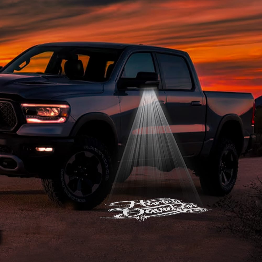 RAM 2500 3rd/4th/5th Gen Premium Side Wing Mirror Puddle Lights Various Designs 2003-2026