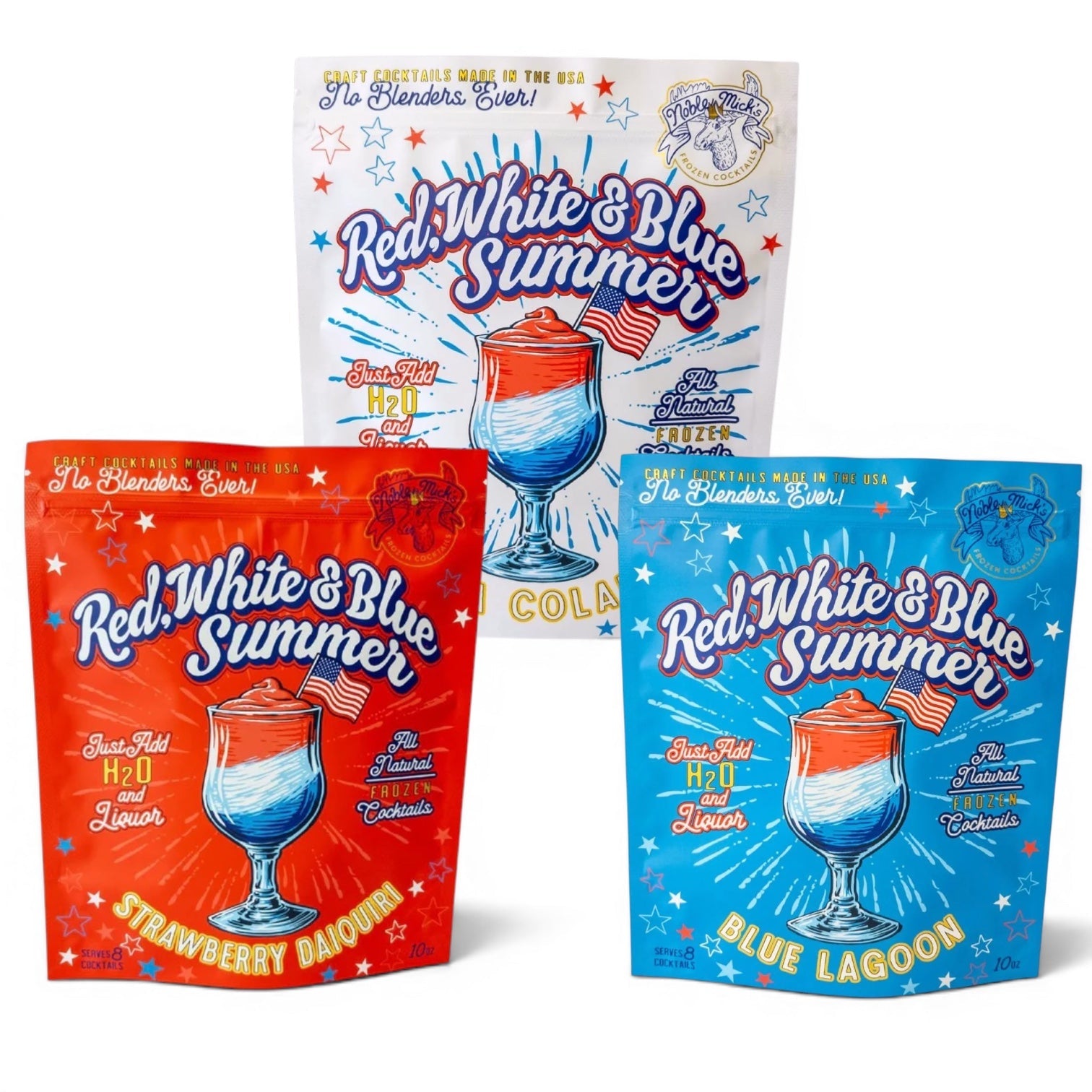 Red, White & Blue Frozen Cocktail Mix | Noble Mick's