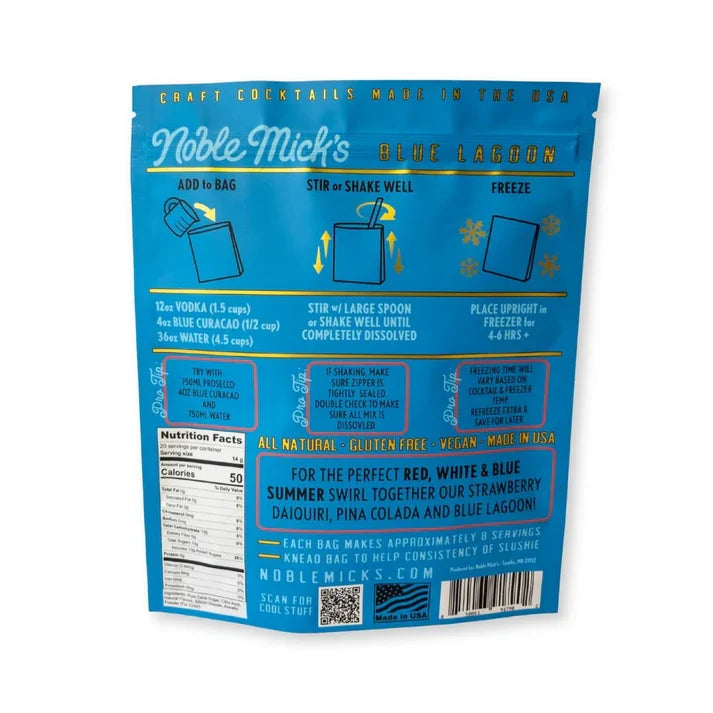 Red, White & Blue Frozen Cocktail Mix | Noble Mick's