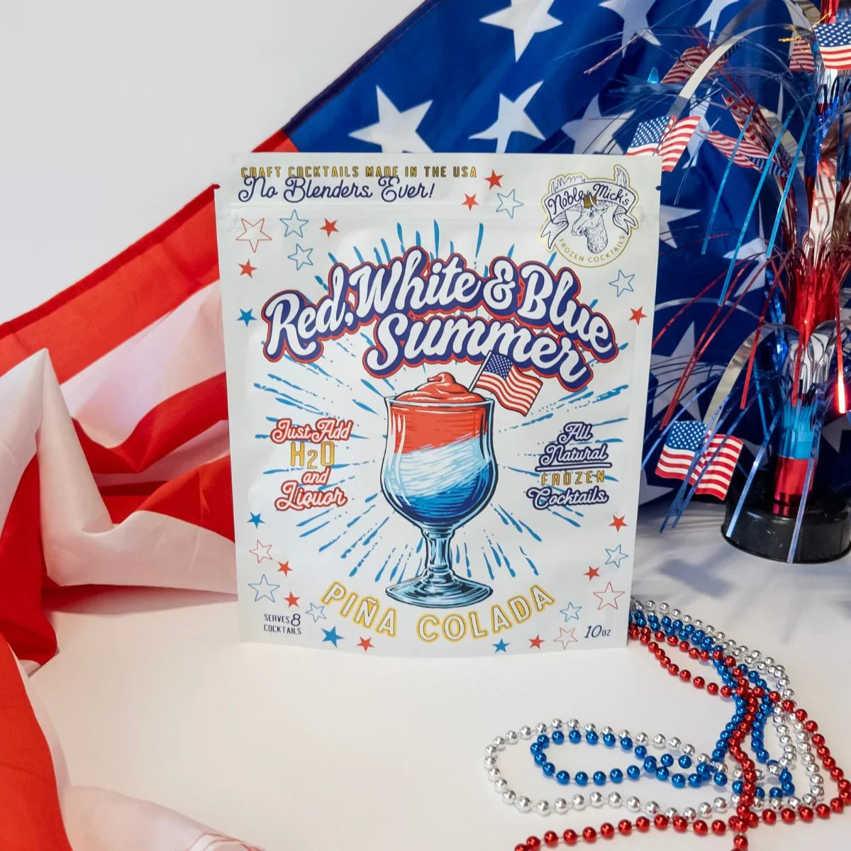 Red, White & Blue Frozen Cocktail Mix | Noble Mick's