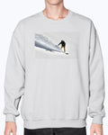 Powder Surfing, Snowboarder, Powder, Winter sport fun, Moss Apparel, Unisex Crewneck Sweatshirt