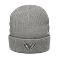 Butterfly Fractal Ribbed knit beanie