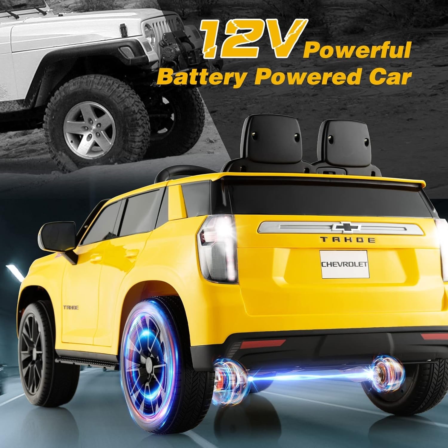 12V Licensed Chevrolet Tahoe Electric Ride-On Truck for Kids