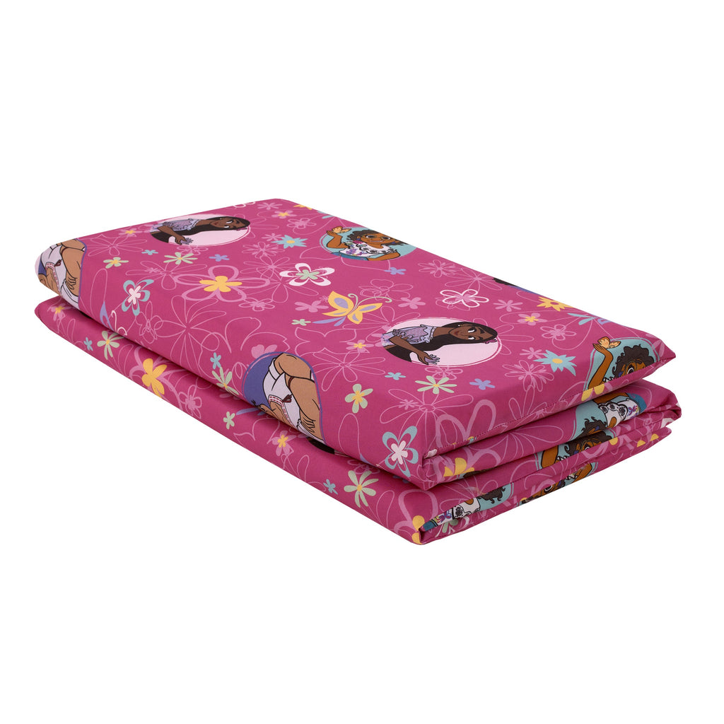 Disney Encanto Tropical Delight Pink and Aqua, Mirabel and Isabella  Preschool Nap Pad Sheet