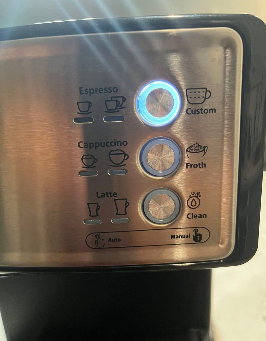 Used Mr. Coffee Espresso and Cappuccino Machine, Stainless Steel, Programmable Coffee Maker with Automatic Milk Frother, 15-Bar Pump, Ideal for Home B