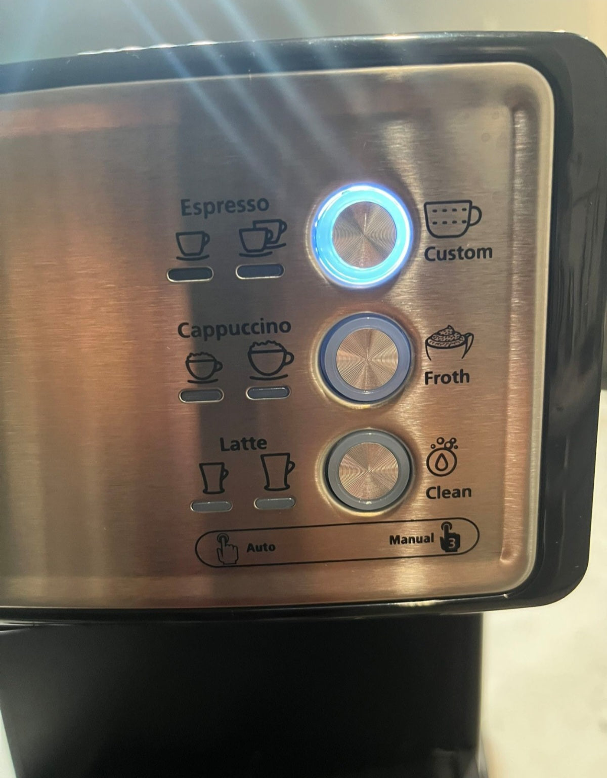 Used Mr. Coffee Espresso and Cappuccino Machine, Stainless Steel, Programmable Coffee Maker with Automatic Milk Frother, 15-Bar Pump, Ideal for Home B