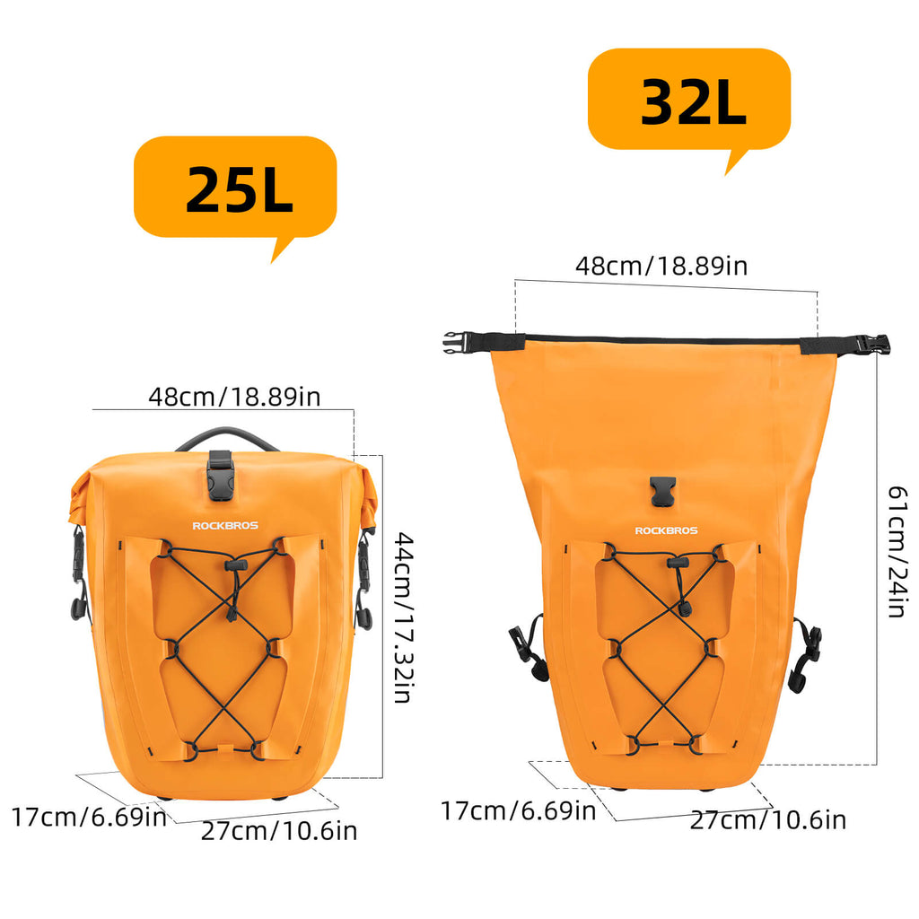 Fully Waterproof Bike Pannier Large Capacity