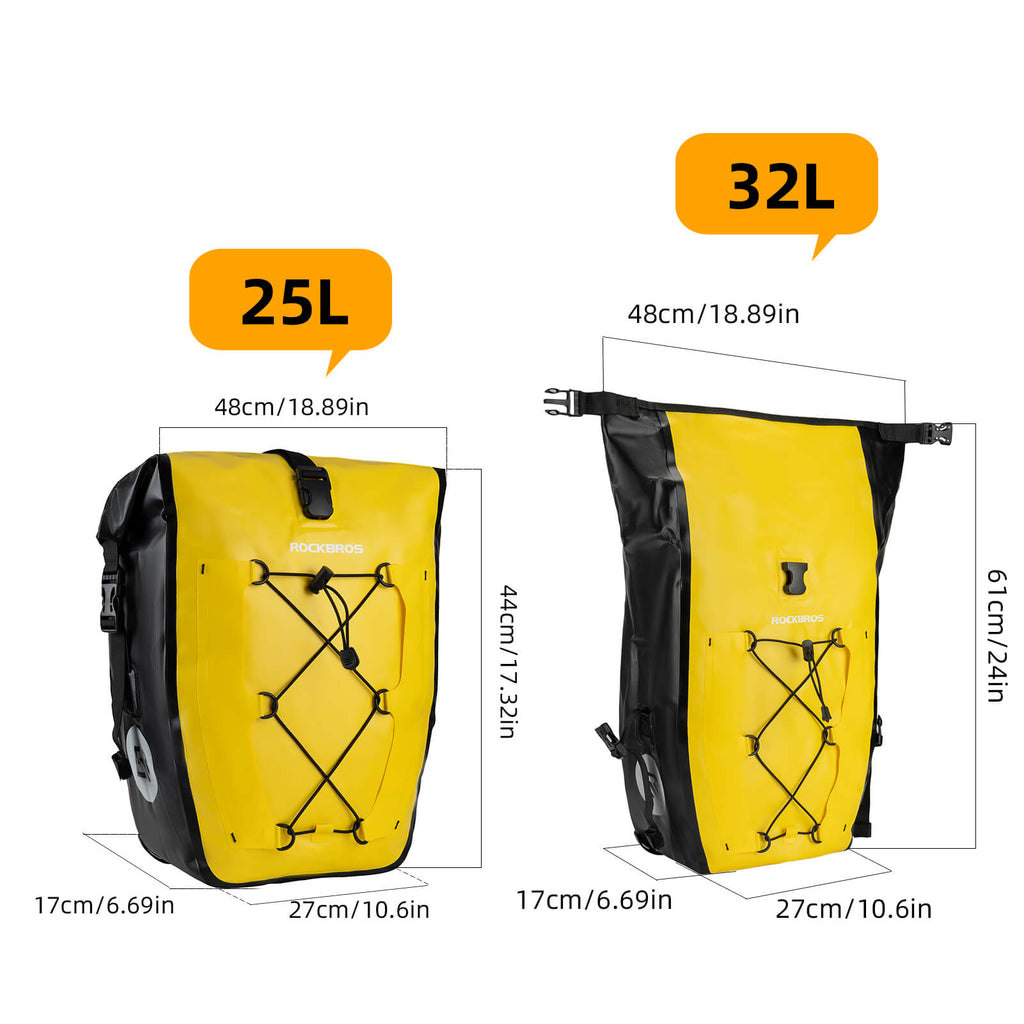 Fully Waterproof Bike Pannier Large Capacity