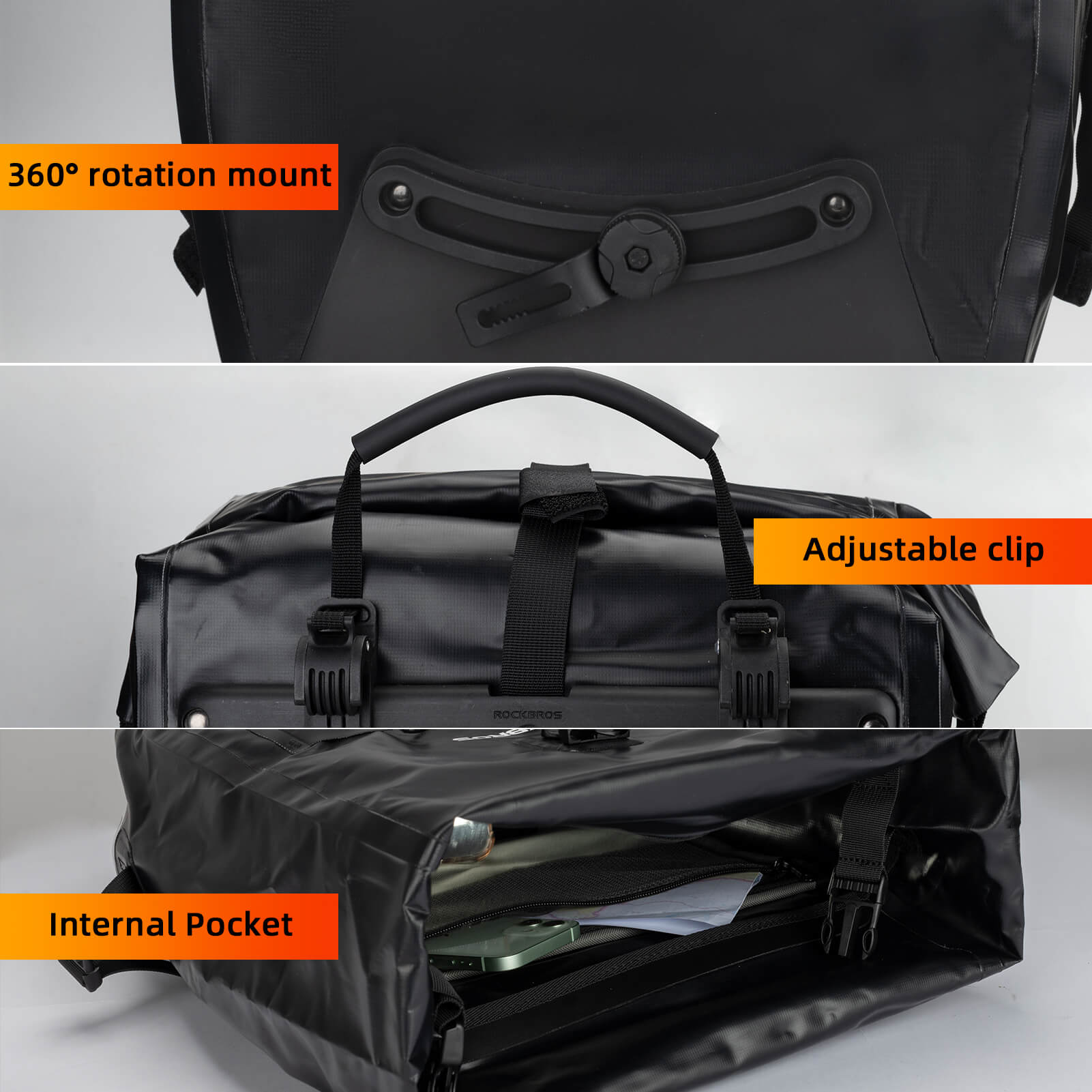 Fully Waterproof Bike Pannier Large Capacity