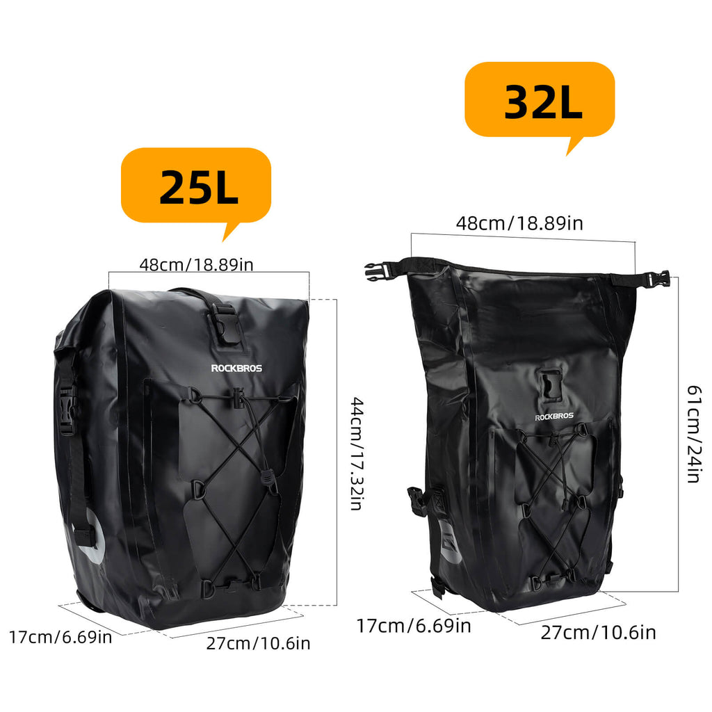 Fully Waterproof Bike Pannier Large Capacity