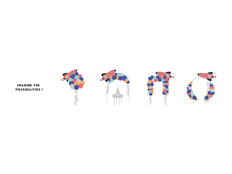 Rocket Balloon Garland Kit