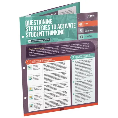 Questioning Strategies to Activate Student Thinking: Quick Reference Guide - Paperback