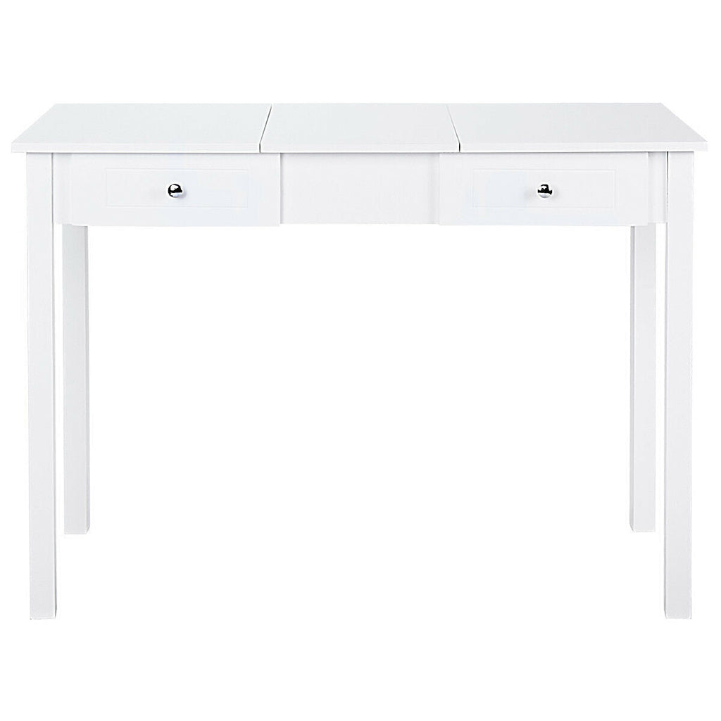 Modern Vanity Dressing Table with 1 Flip Top Mirror and 2 Drawers
