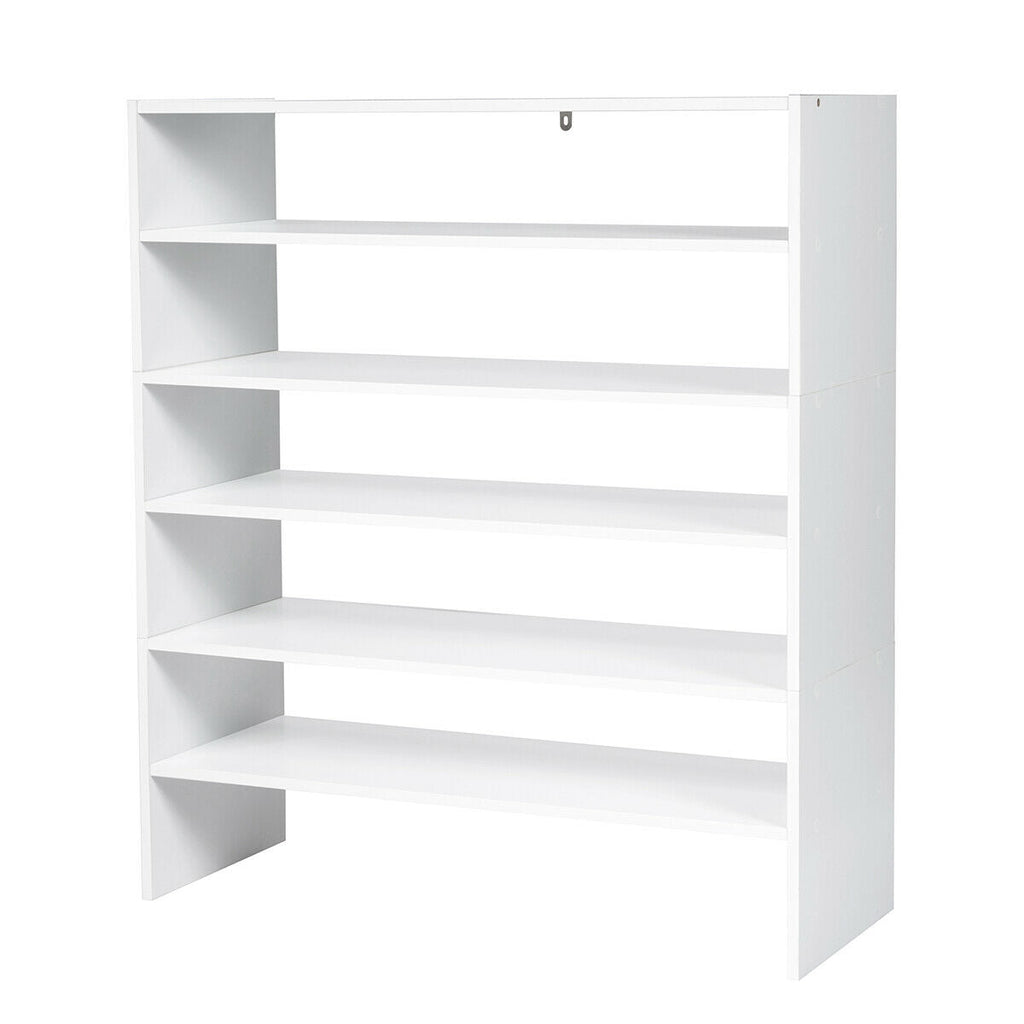 3 Pieces 31-Inch Stackable Multi-Shape Shoe Rack