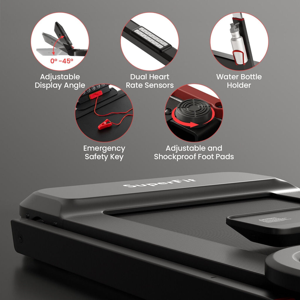 3HP Folding Treadmill with Adjustable Height and APP Control