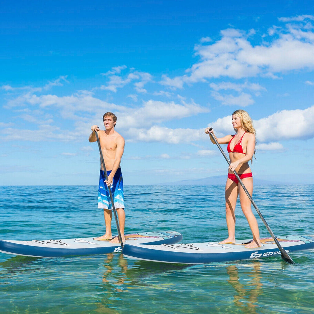 11 ft Inflatable Stand Up Paddle Board Surfboard with Aluminum Paddle Pump