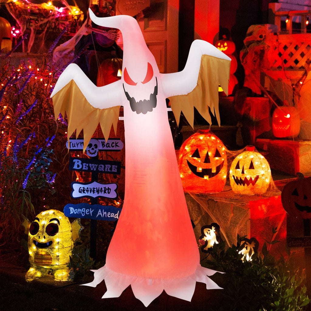 6 Feet Halloween Inflatable Ghost Quick Blow up Halloween D√©cor with LED Lights