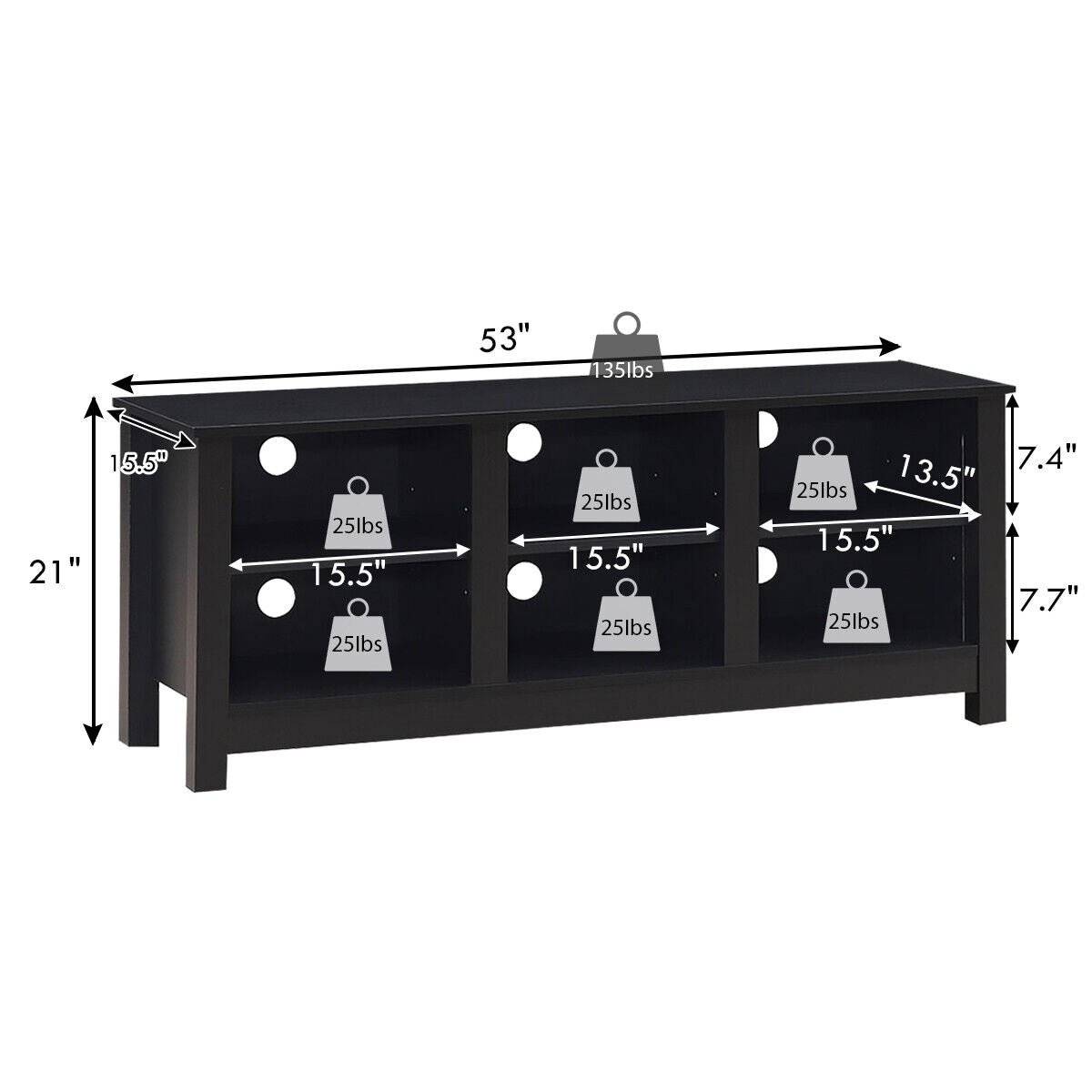 60 Inch Entertainment TV Stand Cabinet