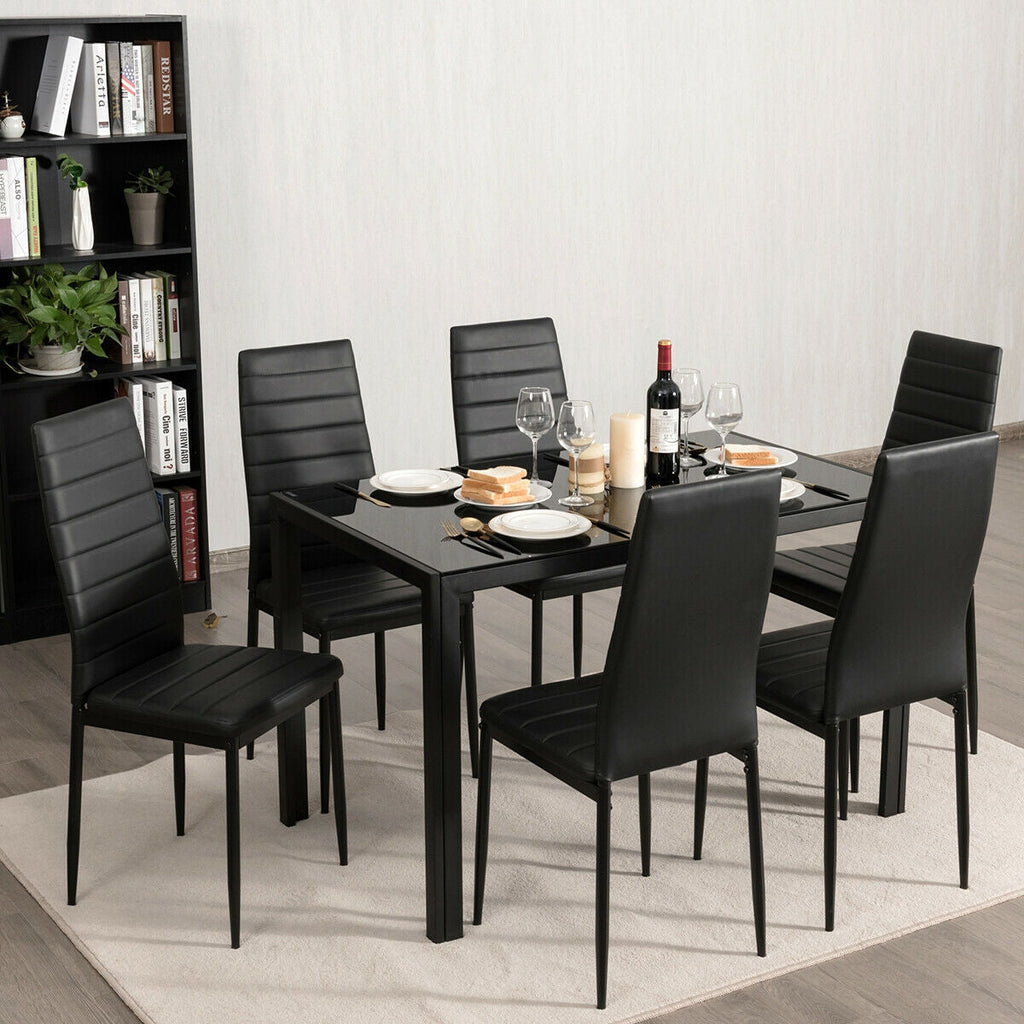 Set of 2 or 6 High Back Dining Chairs-Set of 6