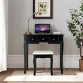 5 Drawers Vanity Table Stool Set with 12-LED Bulbs