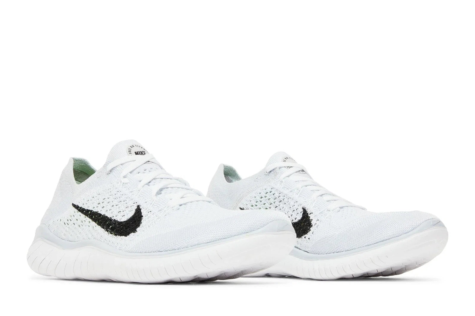 Nike Free RN Flyknit 2018 Running Shoes - White/Platinum