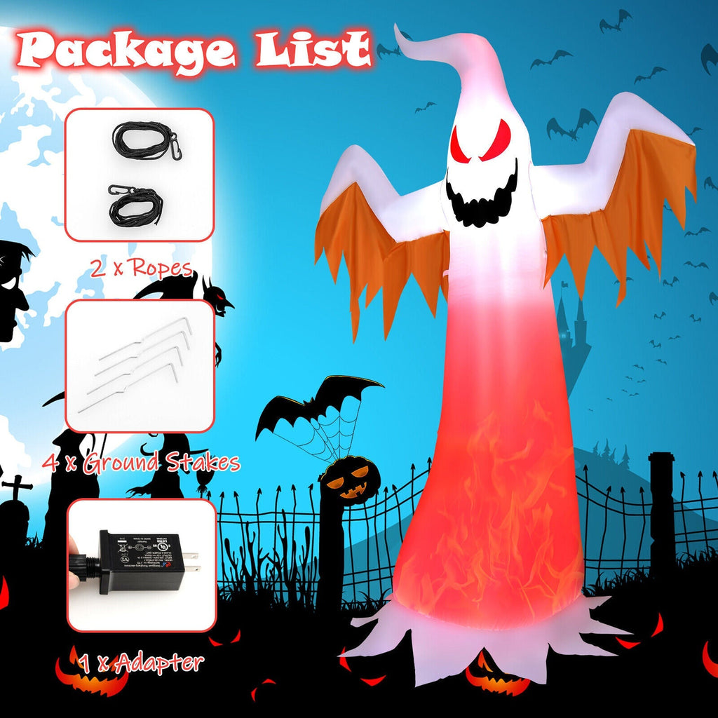 6 Feet Halloween Inflatable Ghost Quick Blow up Halloween D√©cor with LED Lights