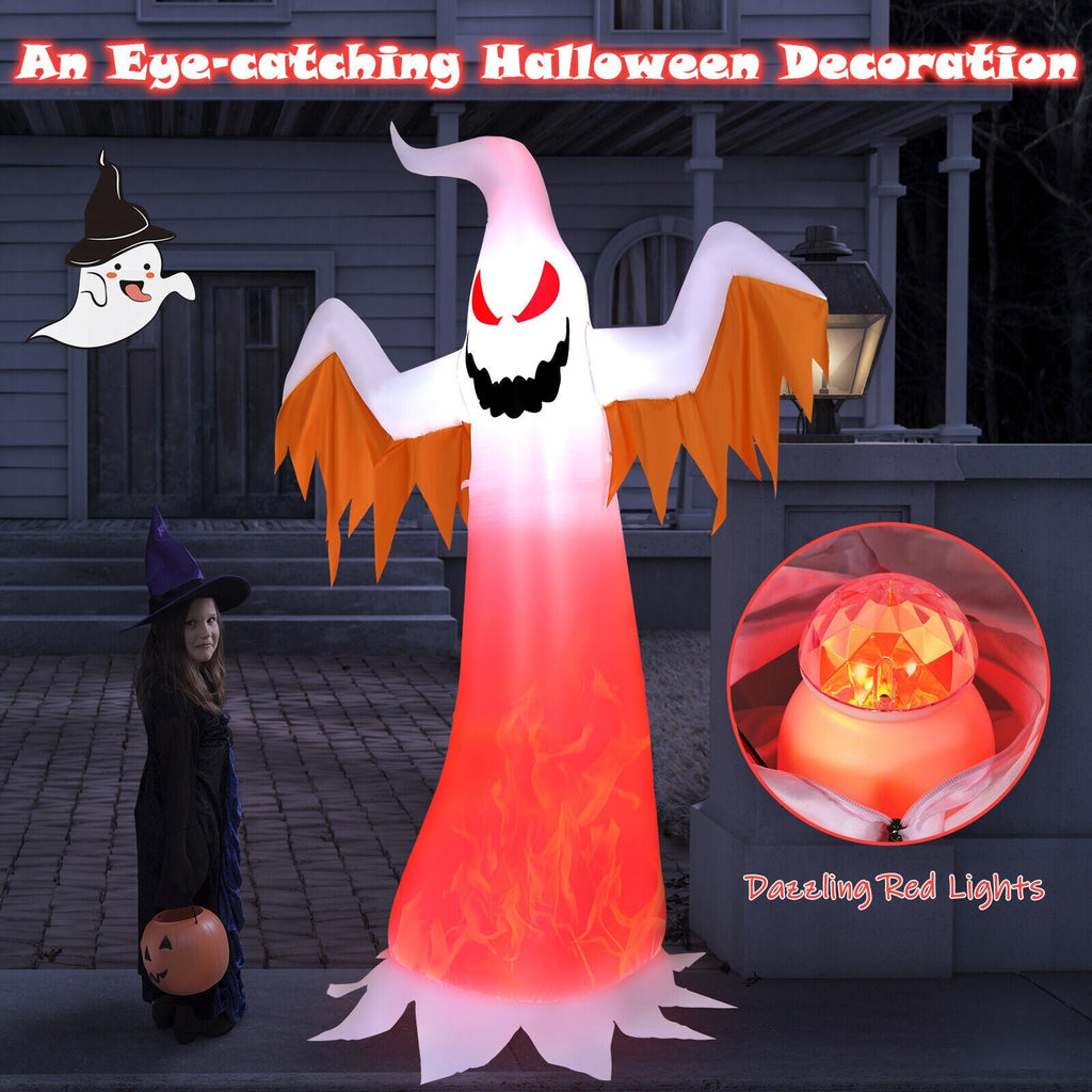 6 Feet Halloween Inflatable Ghost Quick Blow up Halloween D√©cor with LED Lights
