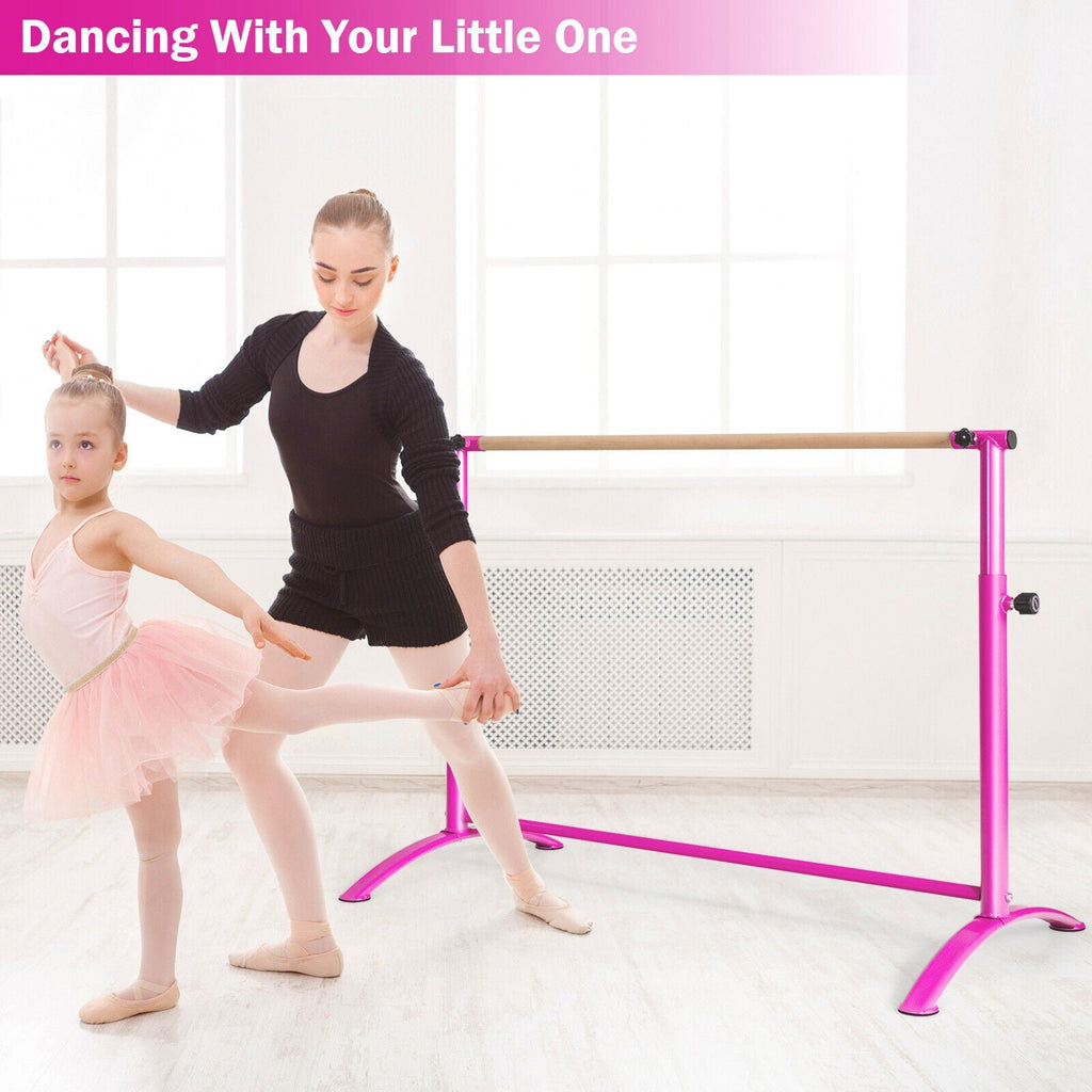 51 Inch Ballet Barre Bar with 4-Position Adjustable Height