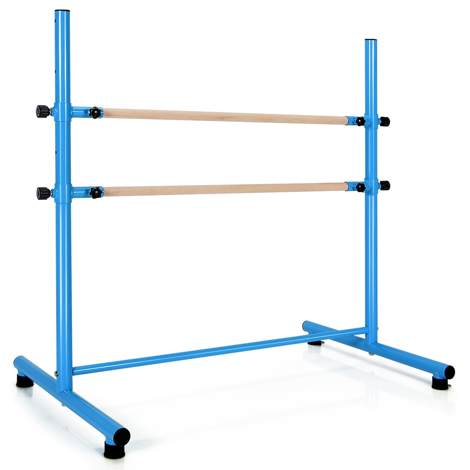47 Inch Double Ballet Barre with Anti-Slip Footpads