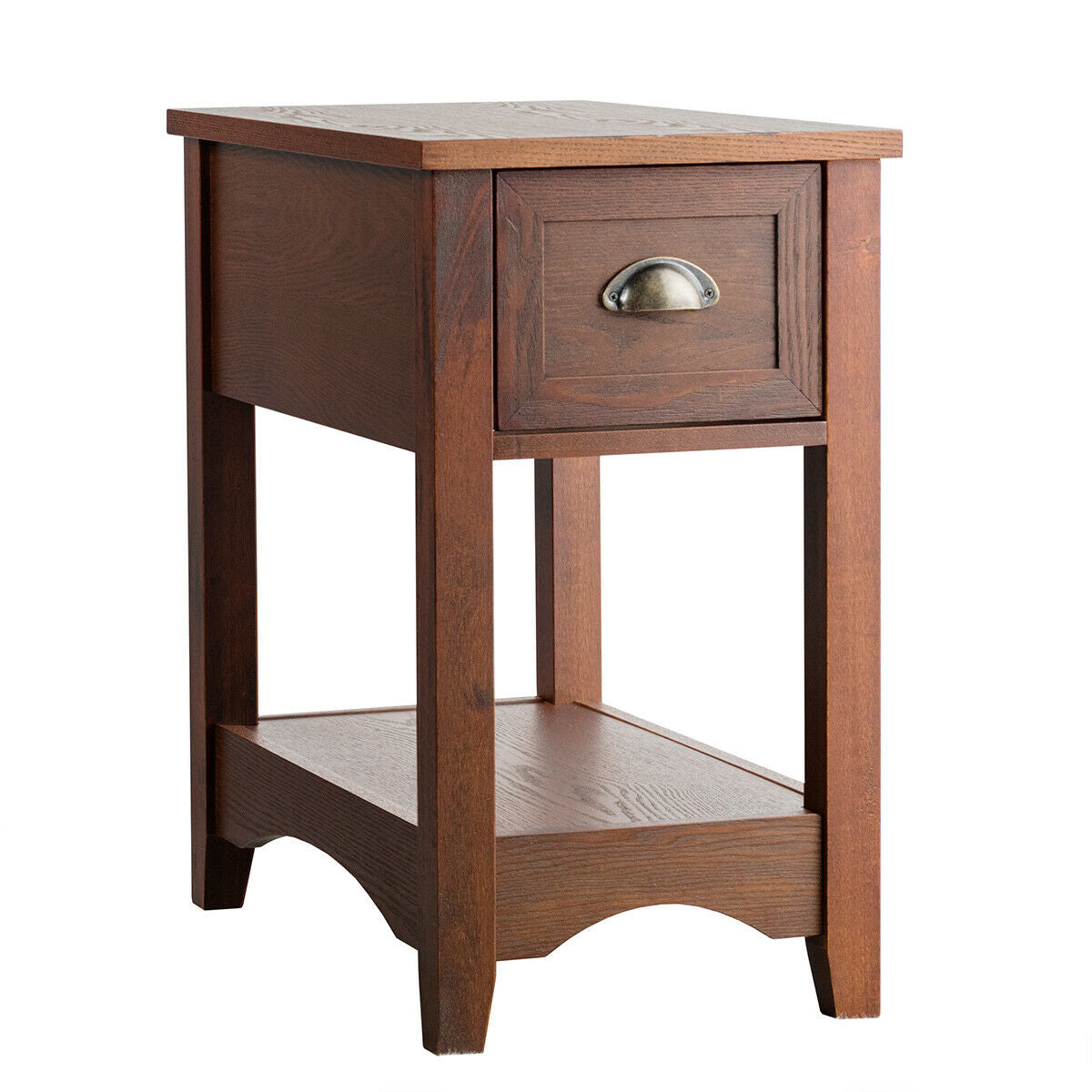 Contemporary Chair Side End Table Compact Table with Drawer Nightstand