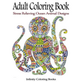 Adult Coloring Book: Stress Relieving Ocean Animal Designs - Paperback