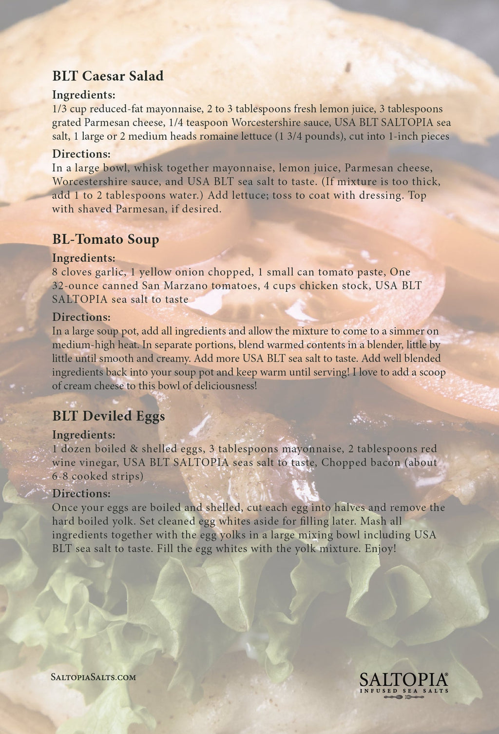 BLT Salt: BACON. LETTUCE. TOMATO.
