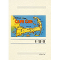 Vintage Lined Notebook Greetings from Cape Cod, Mass., Map - Paperback