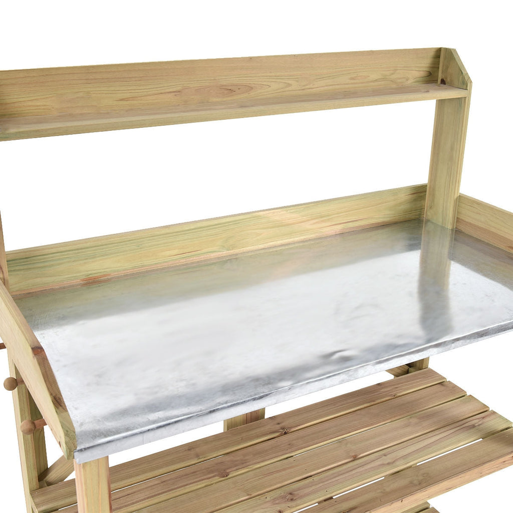Garden Wooden Plant Bench Work Station