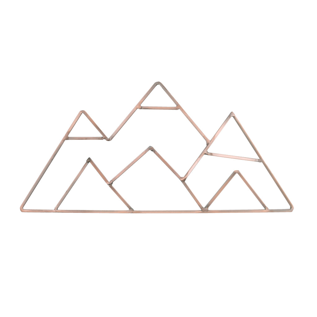 Mountain Shaped Wire Nursery Wall Decor, Copper Finish