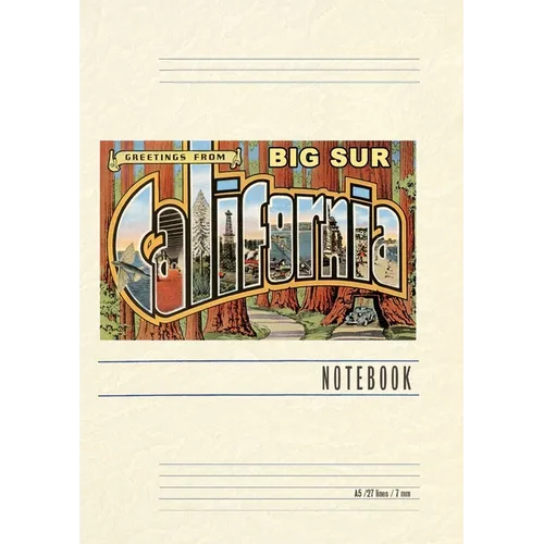 Vintage Lined Notebook Greetings from Big Sur, California - Paperback